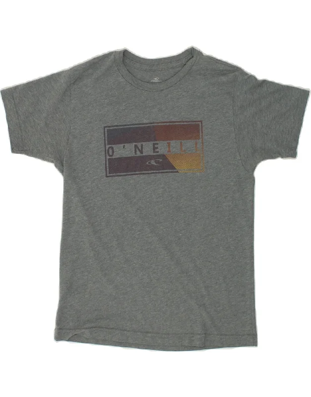 Soft Trends O'NEILL Boys Graphic T-Shirt Top 13-14 Years XL Grey Cotton