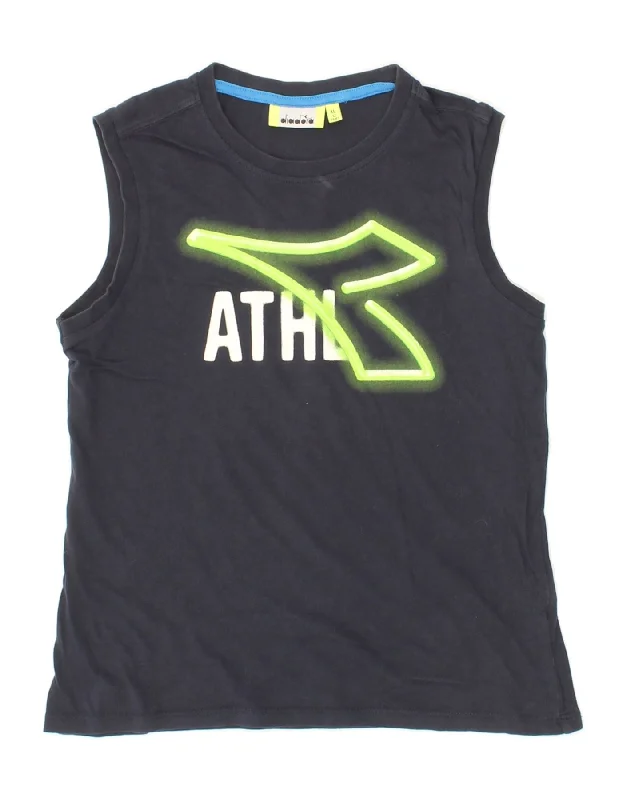 High-end Customization DIADORA Boys Graphic Vest Top 11-12 Years XL Navy Blue Cotton High-end Customization DIADORA Boys Graphic Vest Top 11-12 Years XL Navy Blue Cotton