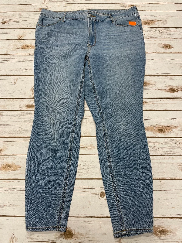 Cozy Essentials Jeans Skinny By Old Navy In Blue Denim, Size: 20
