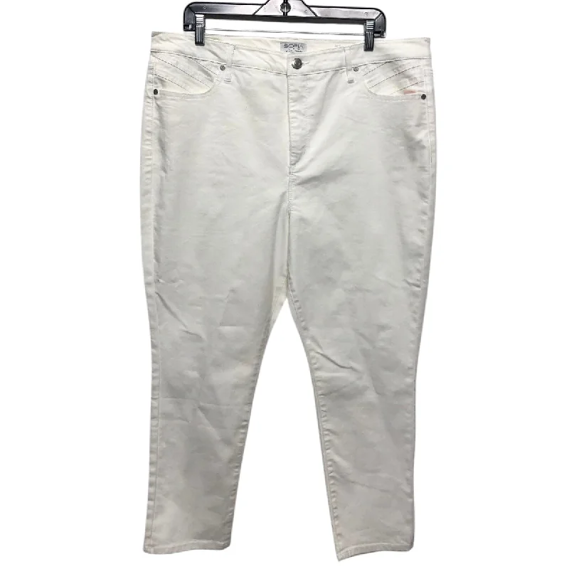 Timeless Outfits Jeans Skinny By Sofia By Sofia Vergara In White, Size:18
