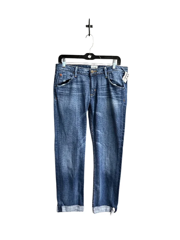 Stylish Casuals Jeans Straight By Hudson In Blue Denim, Size: 8