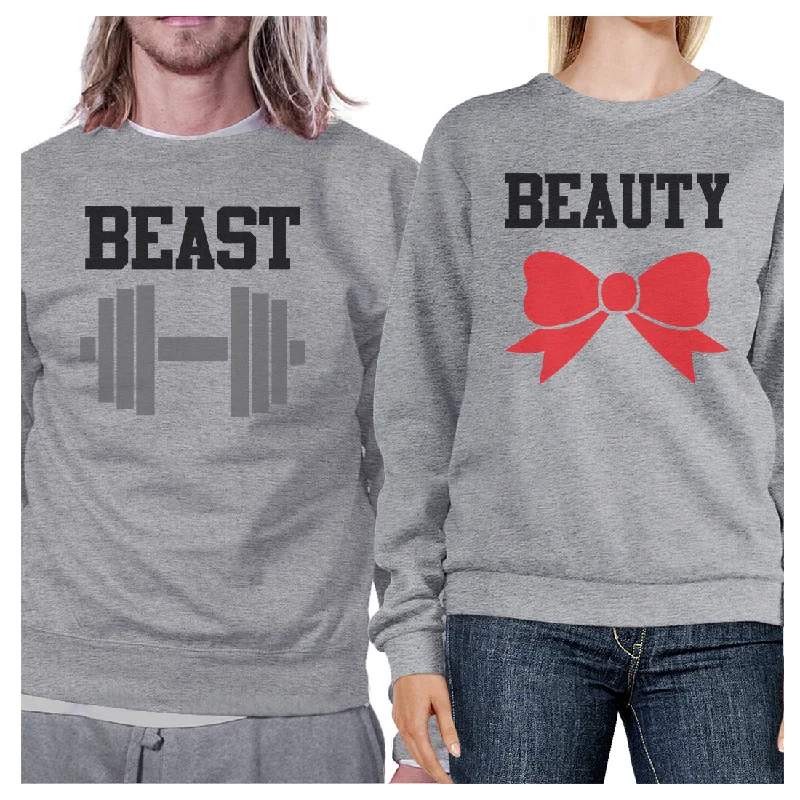 Warm Chic Outfits Beauty And Beast Matching Sweatshirt Pullover For Anniversary Gifts Warm Chic Outfits Beauty And Beast Matching Sweatshirt Pullover For Anniversary Gifts