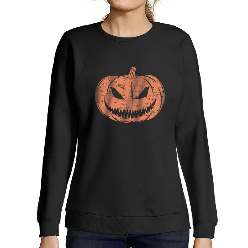 Comfy Pants ULTRABASIC - Women's Printed Graphic Sweatshirt Pumpkin Face T-Shirt Cute Casual Fall Halloween Tee Tops Deep Black Comfy Pants ULTRABASIC - Women's Printed Graphic Sweatshirt Pumpkin Face T-Shirt Cute Casual Fall Halloween Tee Tops Deep Black