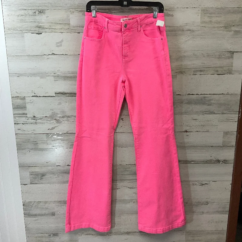Minimal Classic Jeans Flared By Risen In Pink, Size: 10