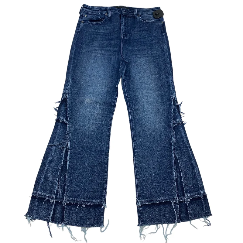 Casual Comfort Jeans Straight By Liverpool In Blue Denim, Size: 8