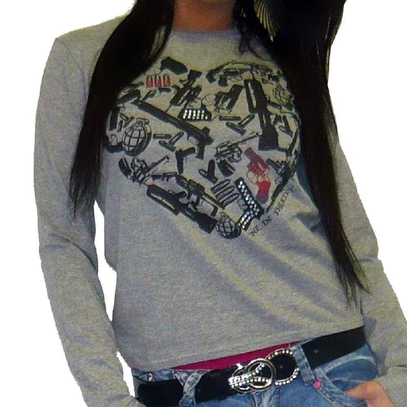 Romantic Temperament Black :Women's T-shirt Long Sleeve ONE IN THE CITY 00275