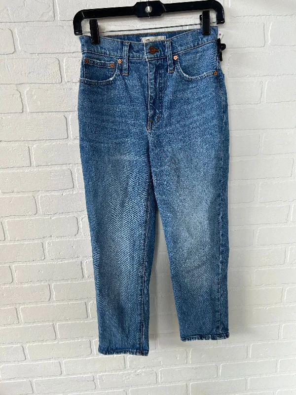 High-end Sense Jeans Straight By Madewell In Blue Denim, Size: 0