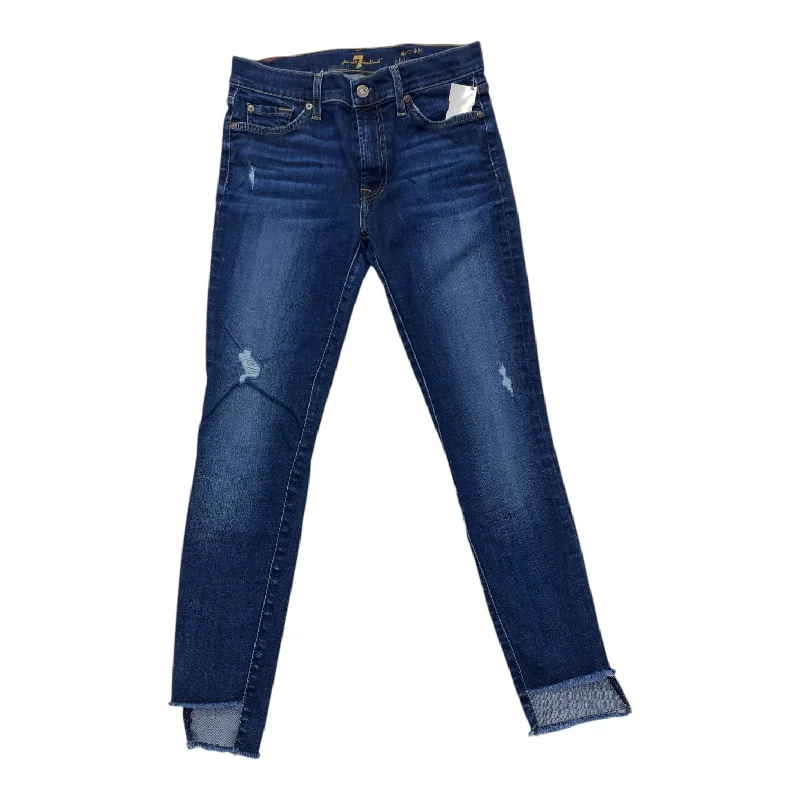 Knowledge And Elegance Jeans Skinny By 7 For All Mankind In Blue Denim, Size: 4