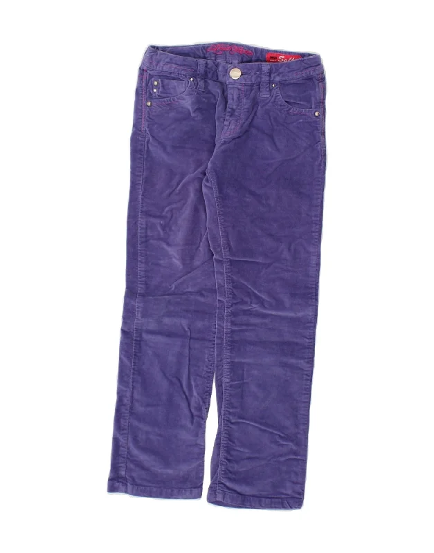 Relaxed Tops DATCH Girls Velvet Casual Trousers 9-10 Years Medium W26 L24 Purple Cotton