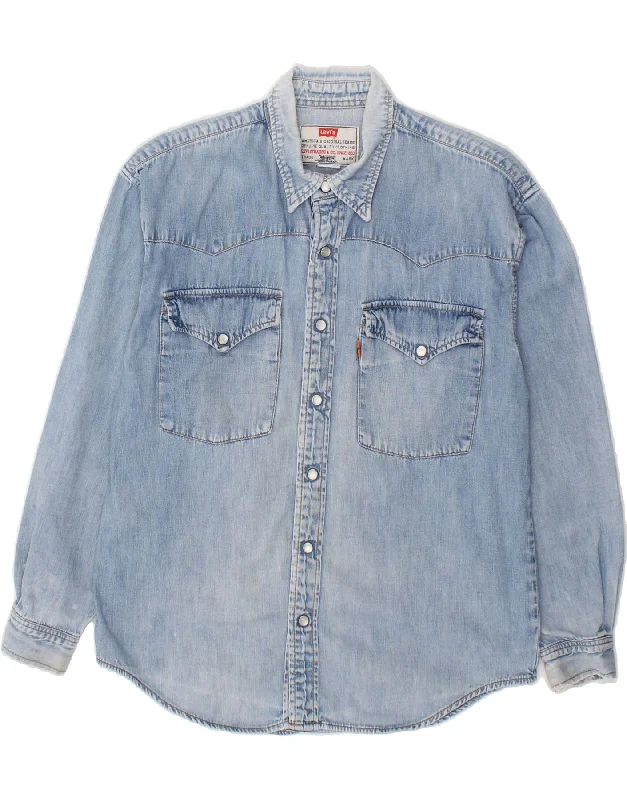 Floral Prints LEVI'S Boys Denim Shirt 9-10 Years Blue Cotton