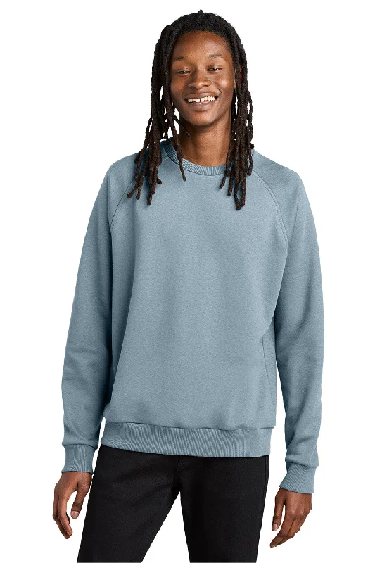 Modern City Allmade Mens CVC Fleece Crewneck Sweatshirt - I Like You Blue - NEW