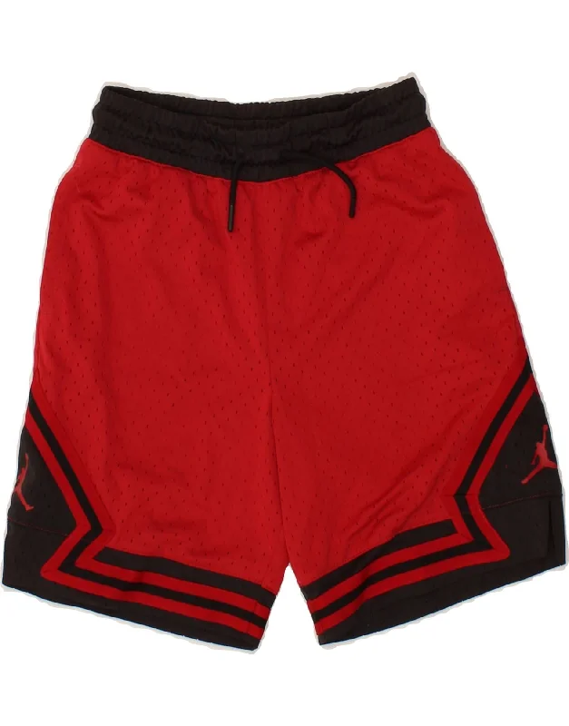 Comfortable Lifestyle JORDAN Boys Sport Shorts 10-11 Years Medium Red Colourblock Polyester