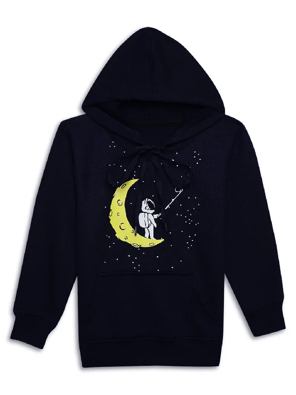All-Day Outfits Vimal Jonney Navy Blue Printed Hooded Cotton Fleece Sweatshirt for Kids All-Day Outfits Vimal Jonney Navy Blue Printed Hooded Cotton Fleece Sweatshirt for Kids