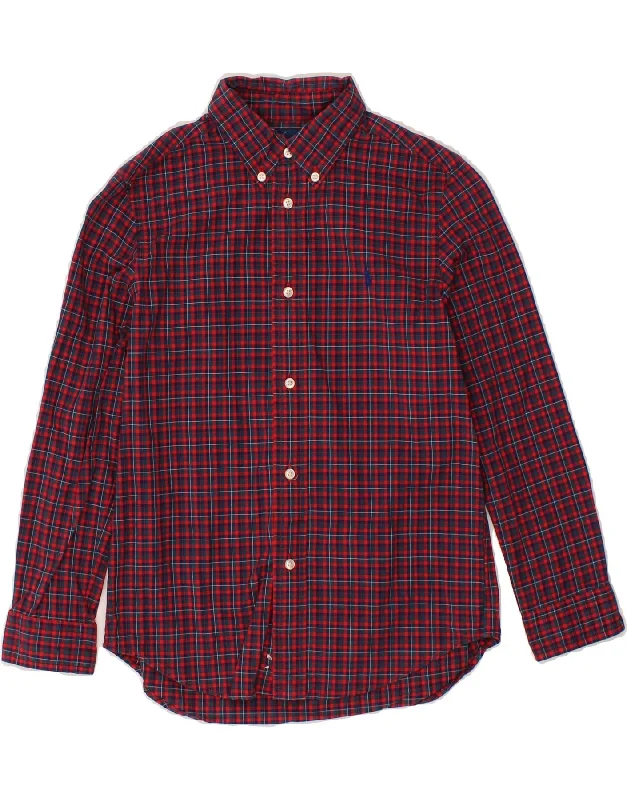 Versatile Comfort RALPH LAUREN Boys Shirt 6-7 Years Red Check Cotton
