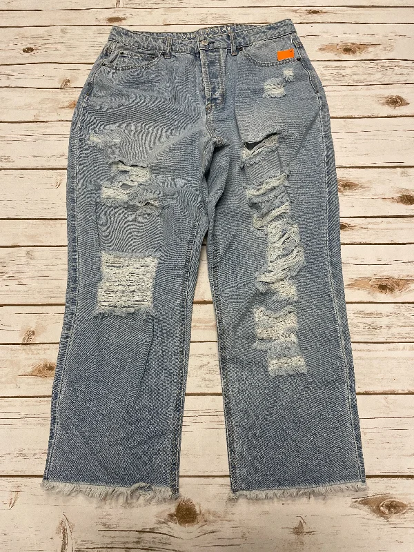 Warm Chic Jeans Boyfriend By Vanilla Star In Blue Denim, Size: 14