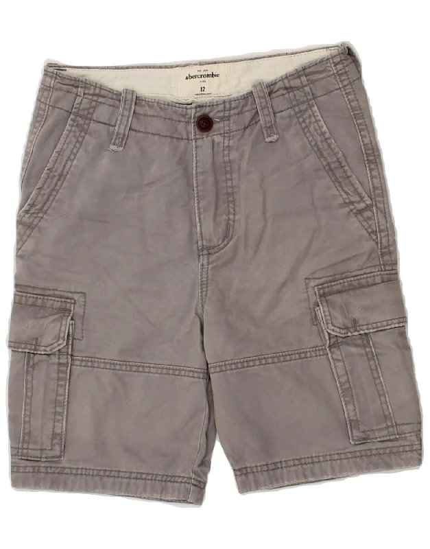 Elegant And Elegant ABERCROMBIE & FITCH Boys Cargo Shorts 11-12 Years W28 Grey Cotton