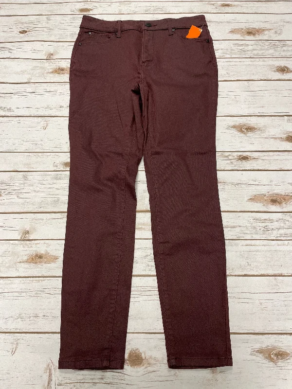 Soft Textures Jeans Skinny By Simply Vera In Maroon, Size: 12