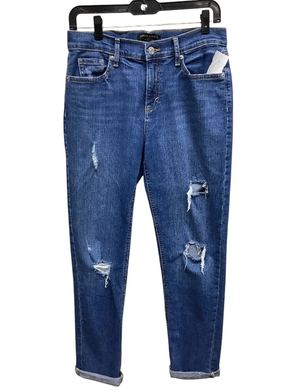Celebrity Style Jeans Straight By Banana Republic In Blue Denim, Size: 2