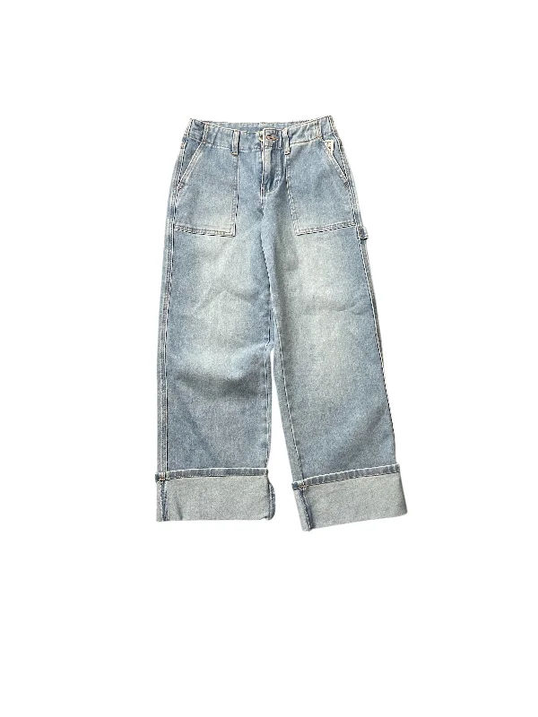 Double-sided Wear Jeans Wide Leg By Clothes Mentor In Blue, Size: 0