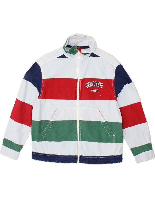 Fashion Concept BENETTON Boys Graphic Bomber Jacket 8-9 Years Large Multicoloured Striped Fashion Concept BENETTON Boys Graphic Bomber Jacket 8-9 Years Large Multicoloured Striped
