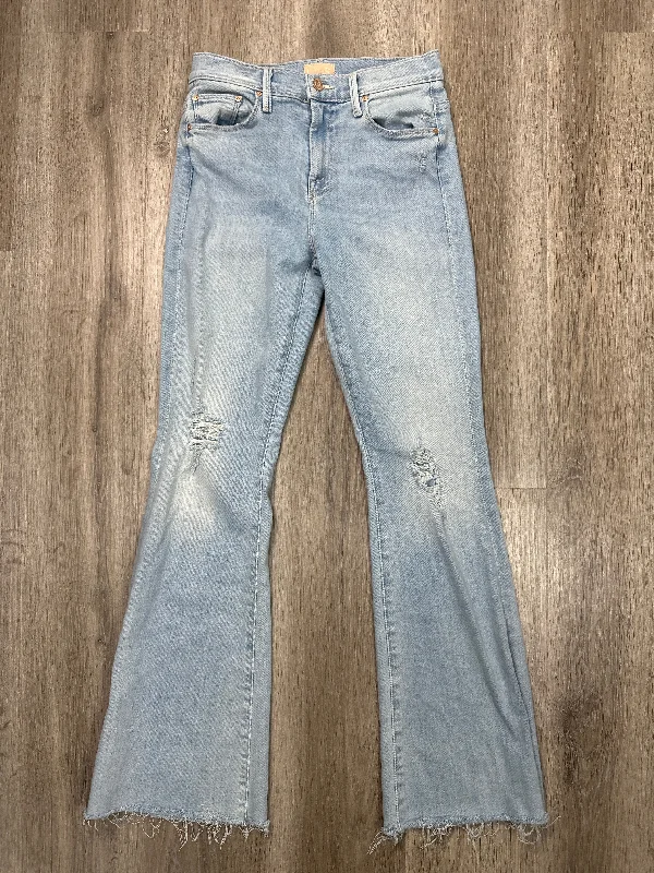Easy-to-Wear Jeans Flared By Mother Jeans In Blue Denim, Size: 0