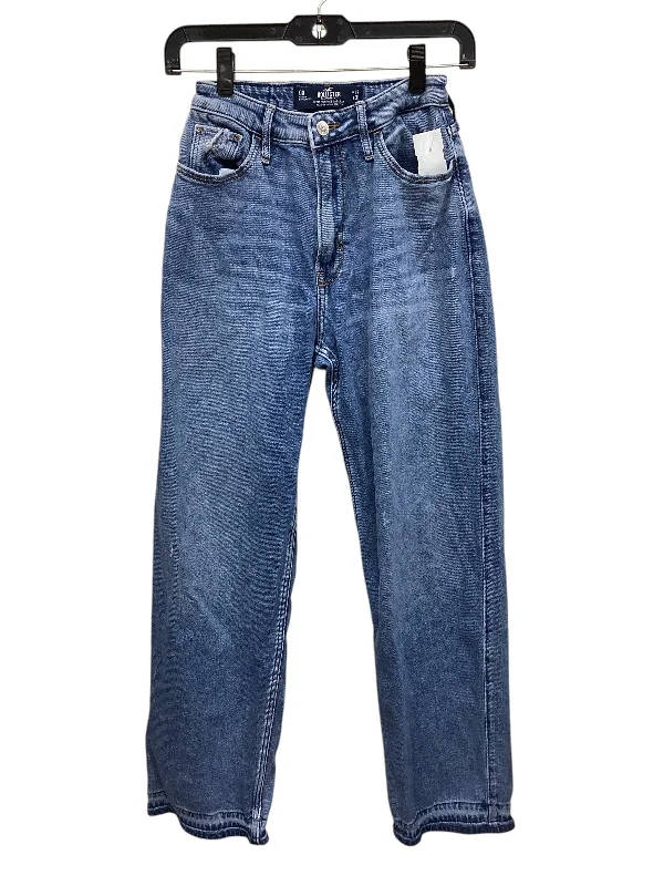 Cool Summer Jeans Straight By Hollister In Blue Denim, Size: 0