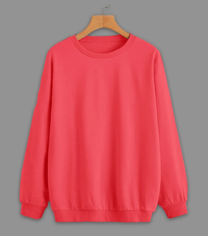 Casual And Comfortable Vimal Jonney Pink Solid Round Neck Cotton Fleece Sweatshirt for Men Casual And Comfortable Vimal Jonney Pink Solid Round Neck Cotton Fleece Sweatshirt for Men