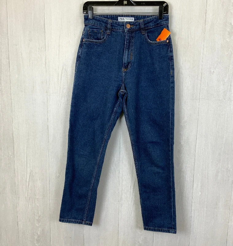 Chic Comfort Jeans Straight By Zara In Blue Denim, Size: 6