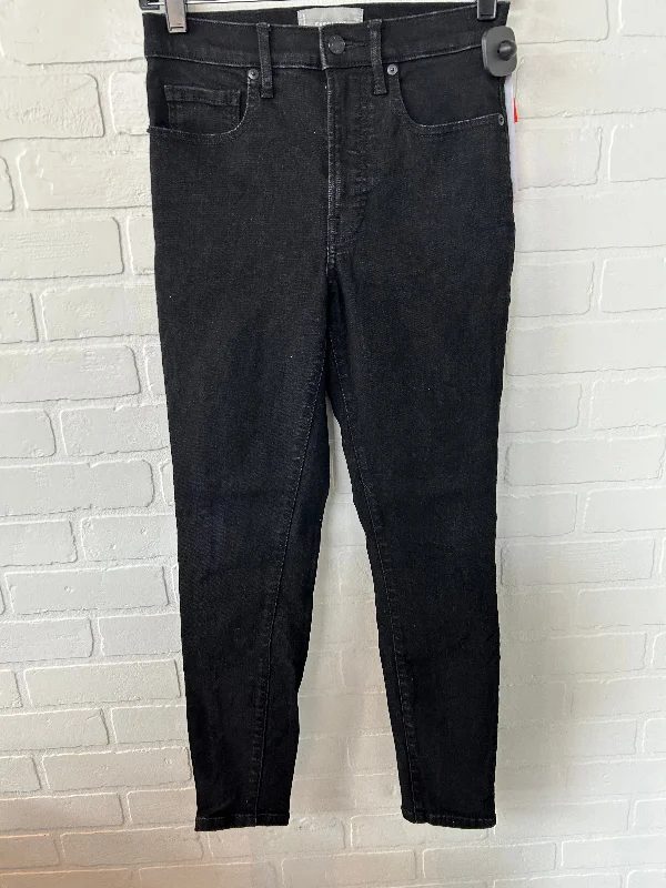 High Street Design Jeans Skinny By Everlane In Black Denim, Size: 4