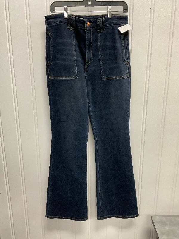 Everyday Comfort Jeans Flared By Pilcro In Blue Denim, Size: 12