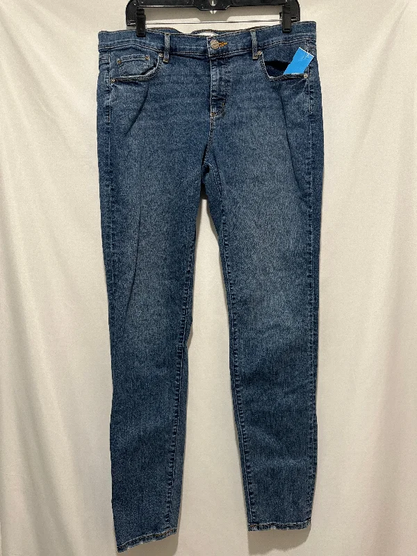 Soft Textures Jeans Skinny By Loft In Blue Denim, Size: 14