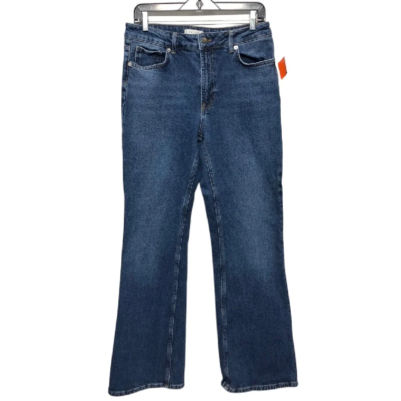 Cozy Chic Trends Jeans Flared By Cmc In Blue Denim, Size:8