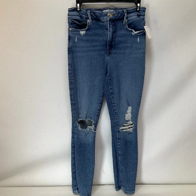 Casual Chic Jeans Skinny By Good American In Blue Denim, Size: 4