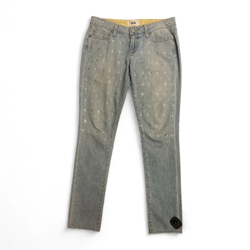 Versatile Itinerary Jeans Skinny By Paige In Blue Denim, Size: 2