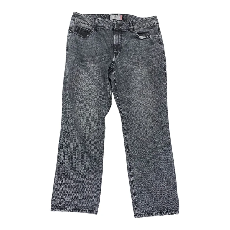 Fashionable And Versatile Jeans Straight By Cabi In Grey Denim, Size: 12