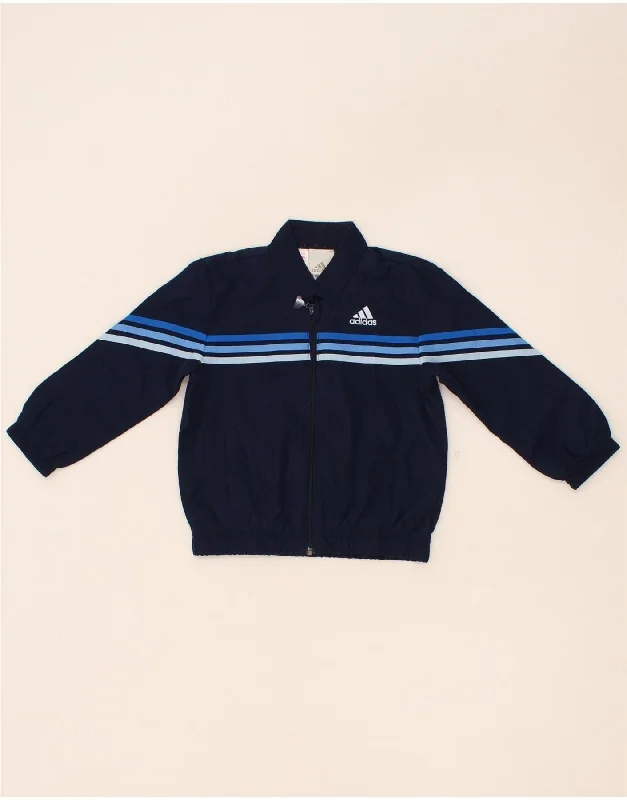 Comfortable Outfits ADIDAS Baby Boys Tracksuit Top Jacket 18-24 Months Navy Blue Striped