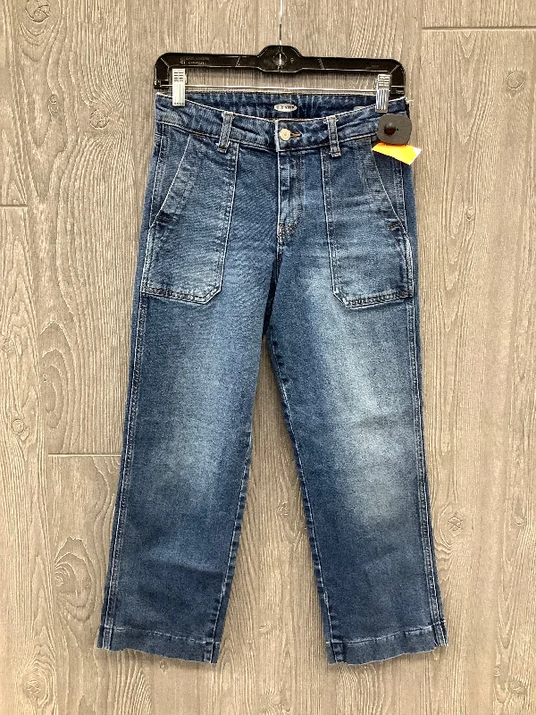 Carefree Style Jeans Wide Leg By Old Navy In Blue Denim, Size: 2