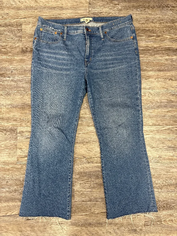 Soft Comfort Wear Jeans Boot Cut By Madewell In Blue Denim, Size: 14