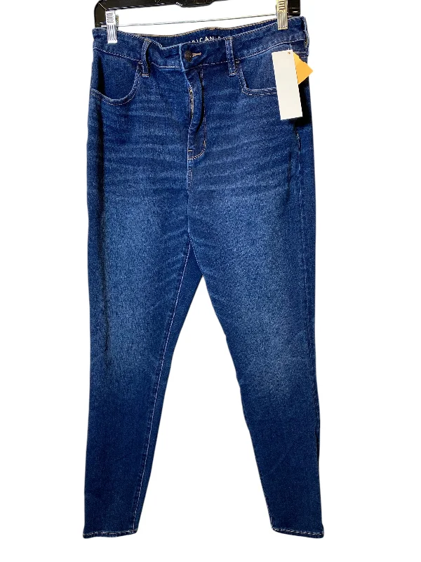 Easygoing Fashion Jeans Skinny By American Eagle In Blue, Size: 12
