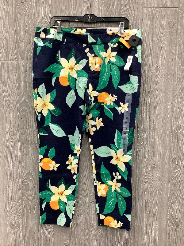 Versatile Wear Jeans Straight By Old Navy In Floral Print, Size: 16