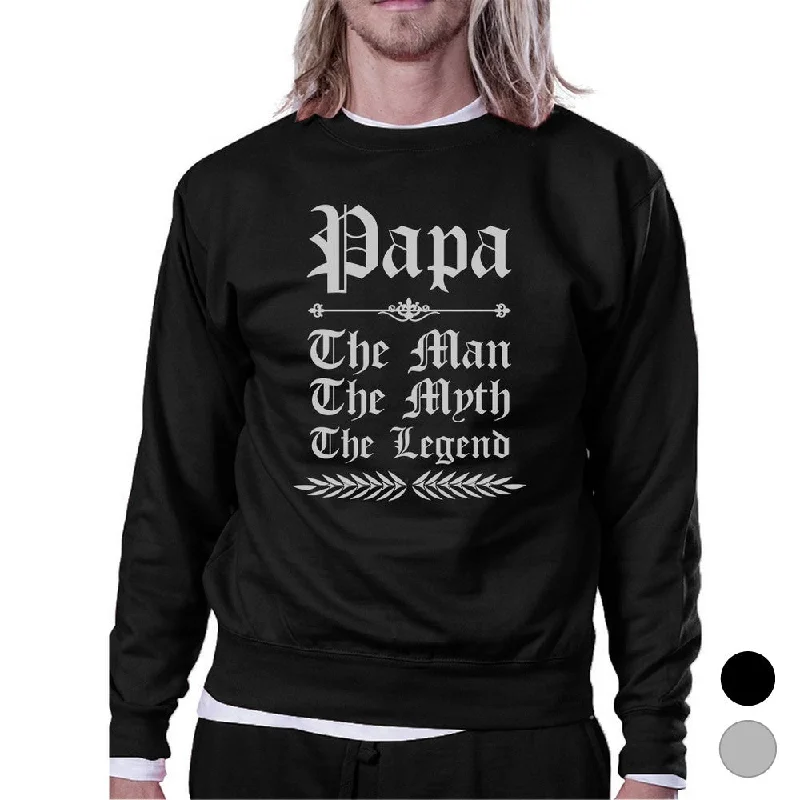 Cozy Chic Trends Vintage Gothic Papa Mens/Unisex Fleece Sweatshirt For Fathers Day
