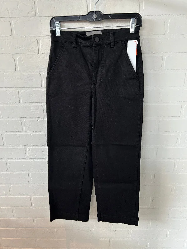 Exquisite Design Jeans Cropped By Everlane In Black Denim, Size: 0