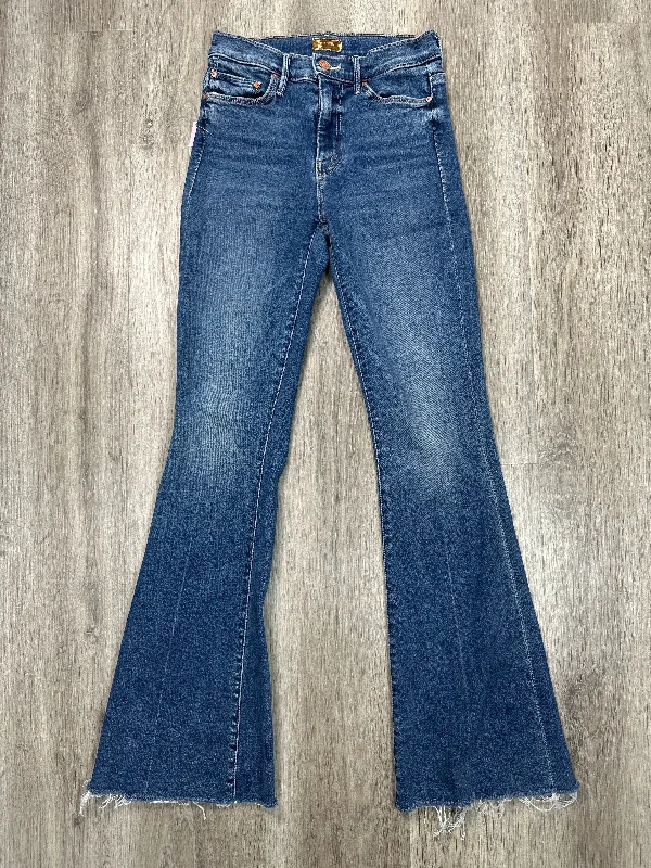 Cozy Footwear Jeans Flared By Mother Jeans In Blue Denim, Size: 0