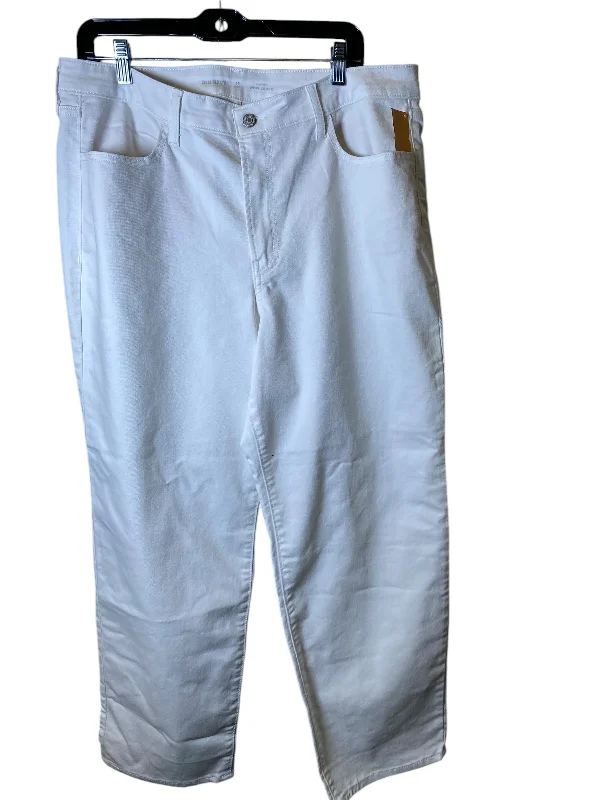 Sweet Breath Jeans Straight By Old Navy In White, Size: 16