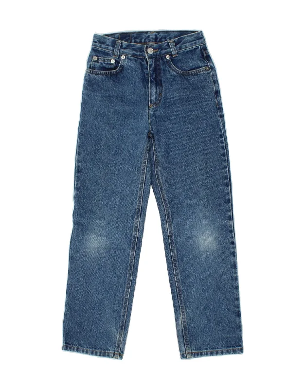Light Layers BENETTON Boys Straight Jeans 7-8 Years W22 L23  Blue Cotton