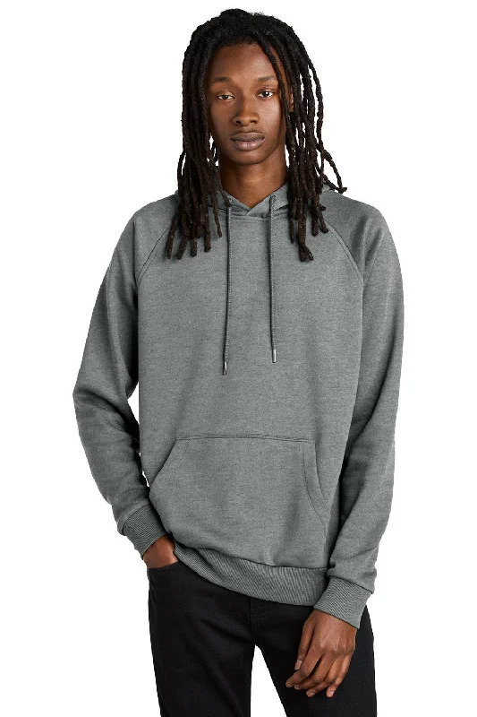 High Street Design Allmade Mens CVC Fleece Hooded Sweatshirt Hoodie w/ Pouch Pocket - Heather Aluminum Grey - NEW