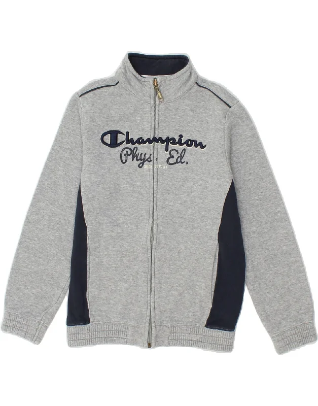 Relaxed Dresses CHAMPION Boys Graphic Tracksuit Top Jacket 7-8 Years Small  Grey