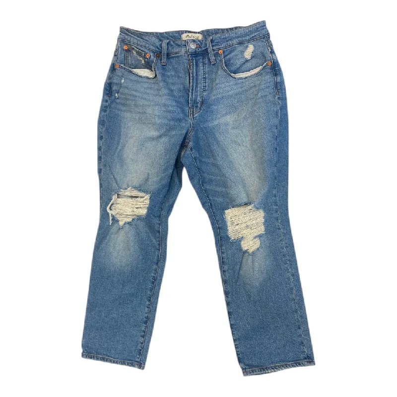 All-Day Wear Jeans Straight By Madewell In Blue Denim, Size: 10p