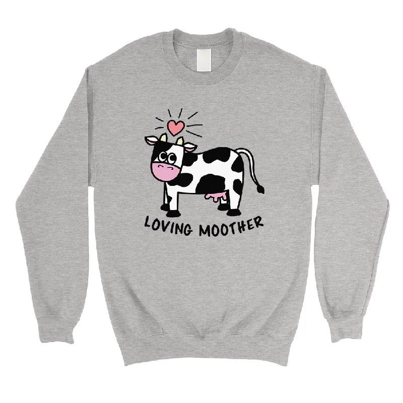 Luxe Comfort Loving Moother Cow Unisex Pullover Sweatshirt Mothers Day Gifts