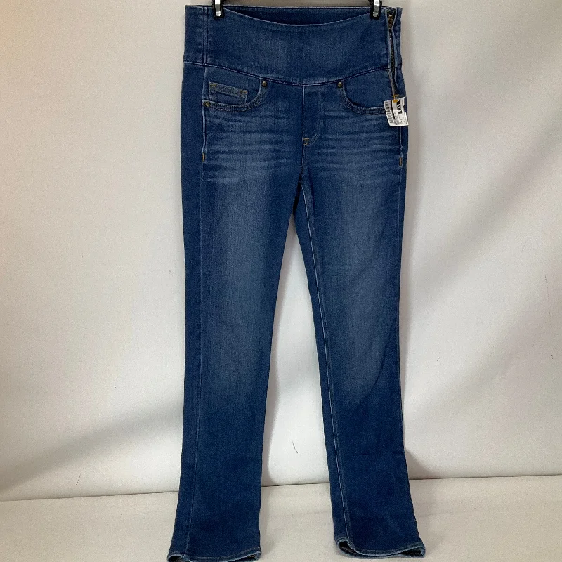 Sports Style Jeans Straight By Spanx In Blue Denim, Size: 2